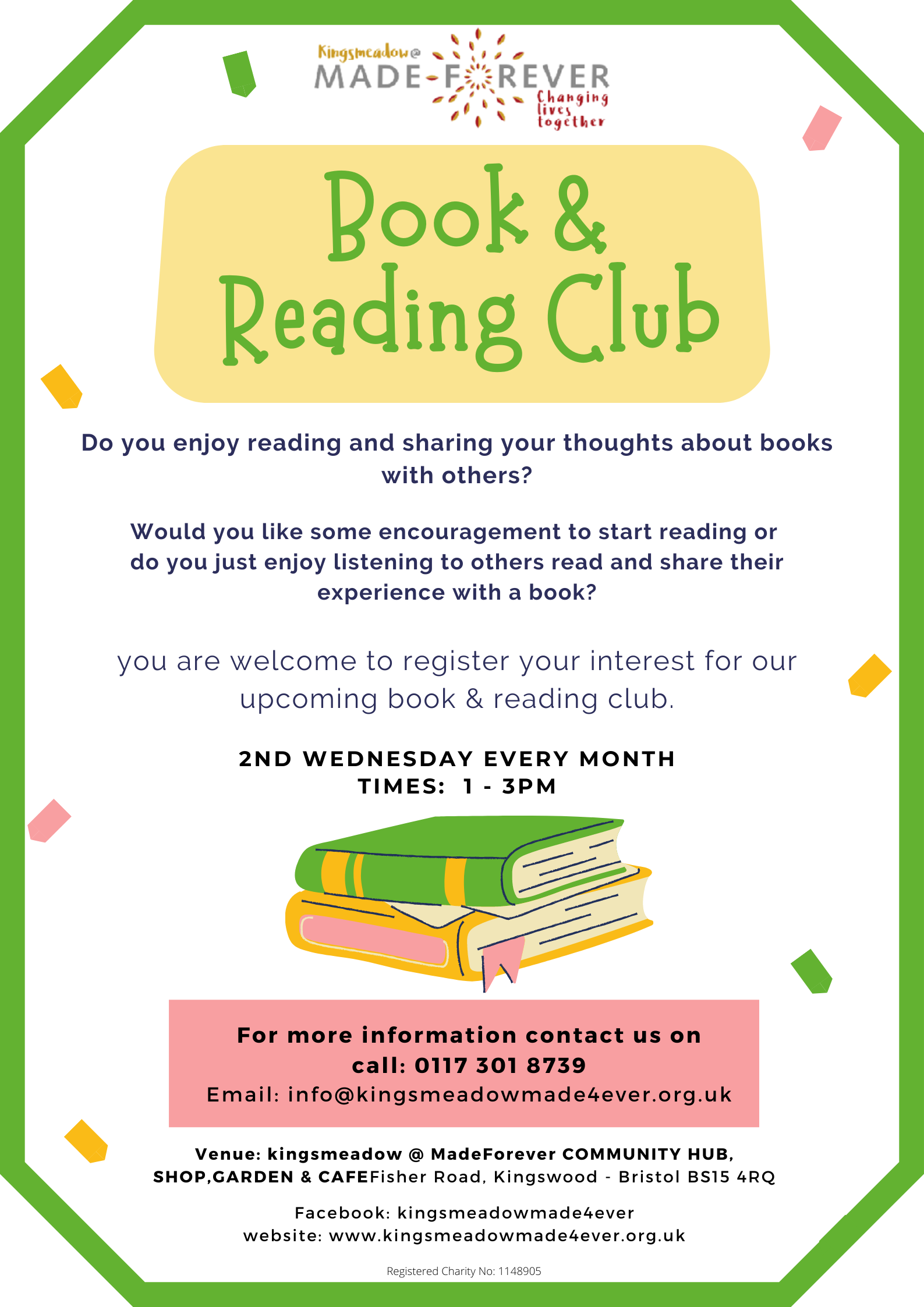 Book and Reading Club – Kingsmeadow@MadeForever